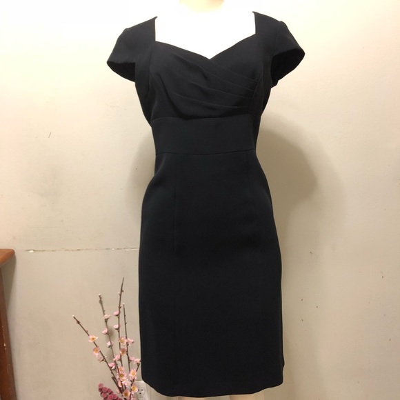TAHARI MID LENGTH BLACK DRESS - Picture 1 of 6